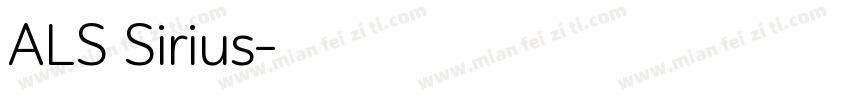 ALS Sirius字体转换